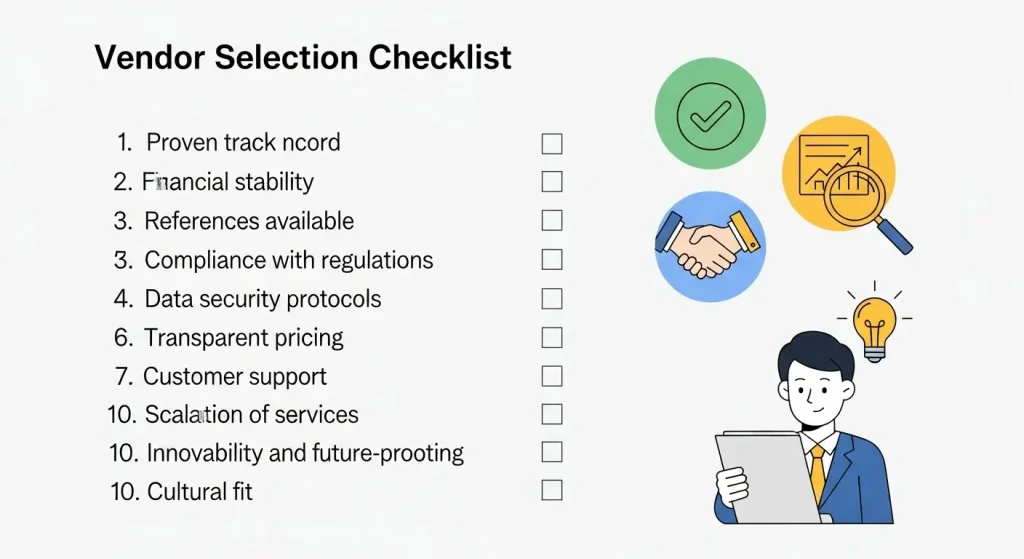 신용카드현금화 업체 선택 기준 체크리스트 일러스트