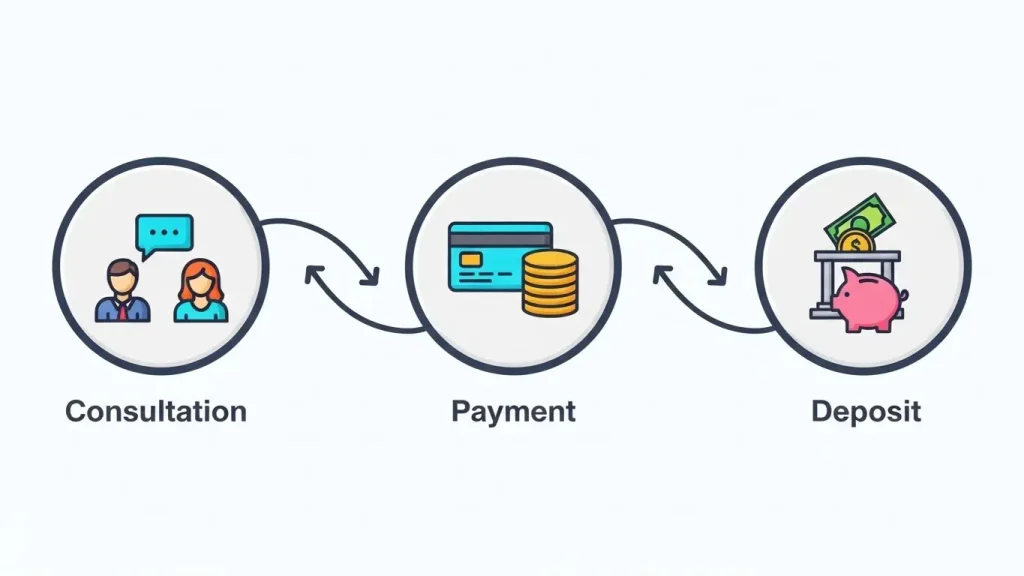 상담부터 입금까지 이어지는 실전 한도 현금화 진행 단계 흐름도
